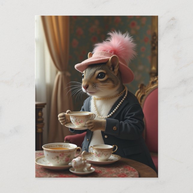 Cartão Postal De Festividades Vamos Com Chá (Frente)