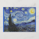 Cartão Postal De Festividades Van Gogh, Starry Night<br><div class="desc">Cartão-postal Van Gogh,  Starry Night Holiday</div>