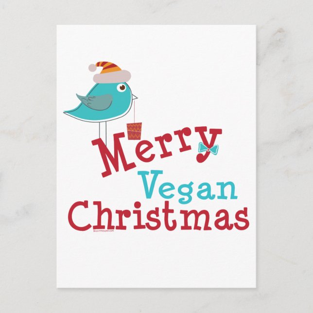 Cartão Postal De Festividades Vegan Christmas (Frente)
