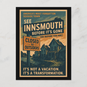 Cartão Postal De Festividades Veja Innsmouth Antes de Sair - Uma Cidade Costeira