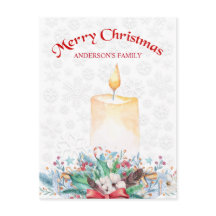 Vela De Aquarela E Decoração De Natal