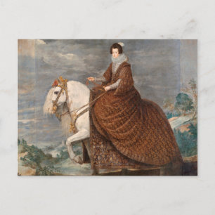 Cartão Postal De Festividades Velazquez - Rainha Isabel de Bourbon Equestre