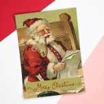 Cartão Postal De Festividades Velhas Papais noeis da Pipe de Natal<br><div class="desc">Este Cartão-postal de Natal Vermelhos,  Verdes e Beige,  com Papais noeis e Cartões de natal,  será perfeito para o seu cartões de natal. Você também pode encontrar outras designs neste ponto na minha loja Zazzle.</div>