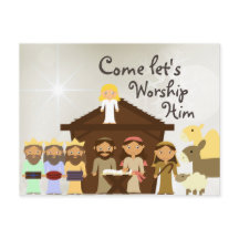 Venha Culto Natividade Cartão de Natal