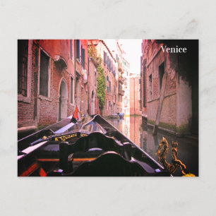 Cartão Postal De Festividades Venice Gondola Ride Cartão-postal italiano de féri