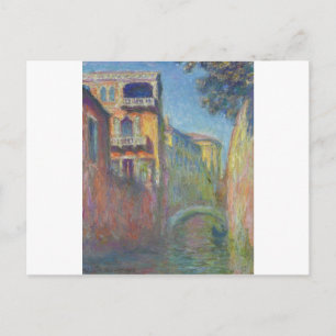 Cartão Postal De Festividades Venice, Rio de Santa Salute by Claude Monet