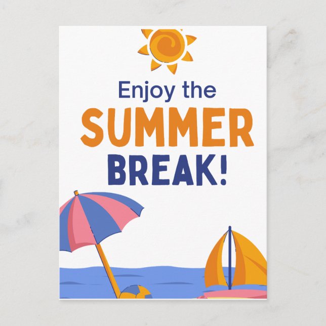 Cartão Postal De Festividades verão (Frente)