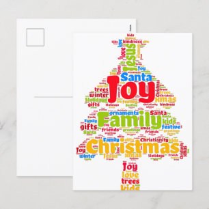 Cartão Postal De Festividades Verdadeiro Significado do Natal, Cartão de Árvore 