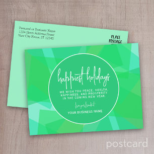 Cartão Postal De Festividades Verde transparente para Abstrato moderno - mais fe