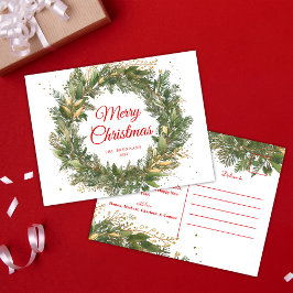 Cartão Postal De Festividades Vermelhos Vermelhos Vermelhos, Terra de Natal Botâ