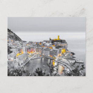 Cartão Postal De Festividades Vernazza Cinque Terre Liguria Itália Bônus de Arte