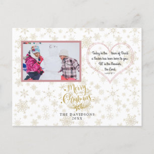Cartão Postal De Festividades Versículo da Bíblia de Natal Charm Messias Foto de