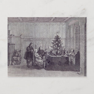 Cartão Postal De Festividades Véspera de Natal na Alemanha
