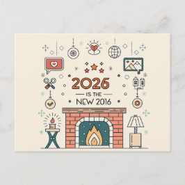 Cartão Postal De Festividades Vetor da Cultura Aconchegante 2026 é o Novo 2016