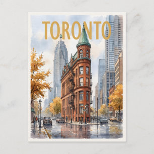 Cartão Postal De Festividades Viagem Antiga Toronto Canadá