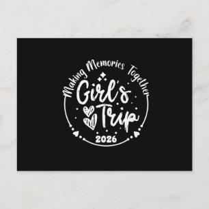 Cartão Postal De Festividades Viagem de Meninas 2026 Fim de Semana das Meninas L