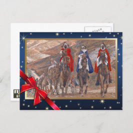 Cartão Postal De Festividades Viagem dos Magi. Belas artes natalinas