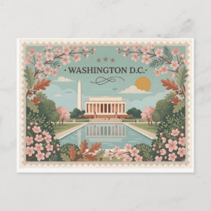 Cartão Postal De Festividades Viagens Antigas para Washington DC