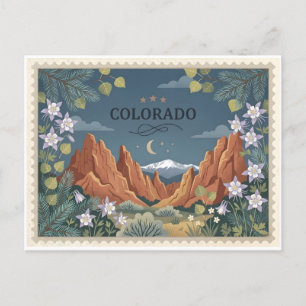 Cartão Postal De Festividades Viagens Antigas pelo Colorado