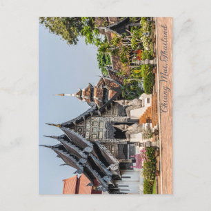 Cartão Postal De Festividades Viaharn em Wat Chedi Luang, Chiang Mai, Tailândia