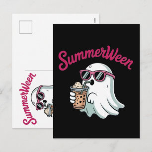 Cartão Postal De Festividades Vibrações Fantasmagóricas do Summerween 2026: Assu