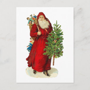 Cartão Postal De Festividades Victorian Santa Claus