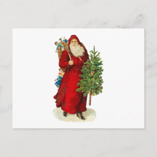 Cartão Postal De Festividades Victorian Santa Claus