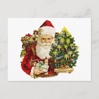 Cartão Postal De Festividades Victorian Santa Claus