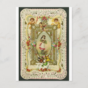 Cartão Postal De Festividades Victorian Valentine