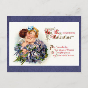 Cartão Postal De Festividades Victorian Valentine "The Bliss of Kisses" Cupids