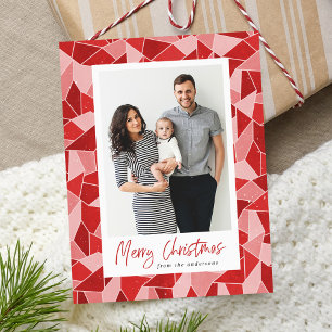 Cartão Postal De Festividades Vidro Manchado Por Aquarela Foto De Natal Merry