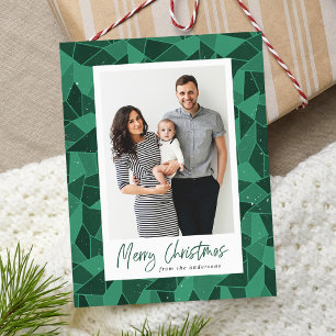 Cartão Postal De Festividades Vidro Manchado Por Aquarela Foto De Natal Merry