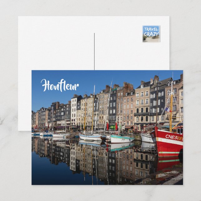 Cartão Postal De Festividades Vieux Bassin, (Velho porto) Honfleur, França (Frente/Verso)