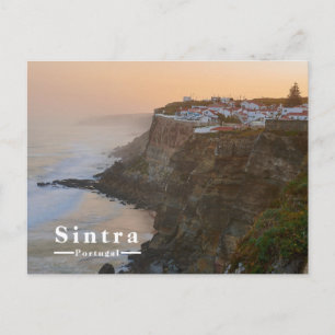 Cartão Postal De Festividades Vila Dramática à Beira do Penhasco em Sintra Portu