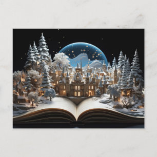Cartão Postal De Festividades Vila Snow-Globe, Livro de Natal