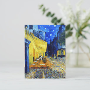 Cartão Postal De Festividades Vincent Van Gogh pintando Café Terrace à Noite
