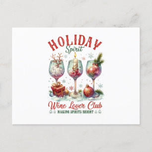 Cartão Postal De Festividades Vinho Lover Club