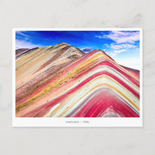 Cartão Postal De Festividades Vinicunca Rainbow Mountain Peru Holiday Postcard