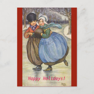 Cartão Postal De Festividades Vintage 1914 Image Dutch Children - Cartão-postal