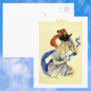 Cartão Postal De Festividades Vintage 4º do Partido Mascarada Patriótico de ju