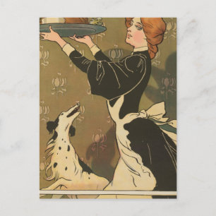 Cartão Postal De Festividades Vintage Ação de Graças Vitoriano Turquia