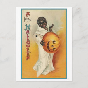 Cartão Postal De Festividades Vintage African American Halloween