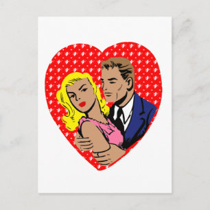 Cartão Postal De Festividades vintage antivalentina