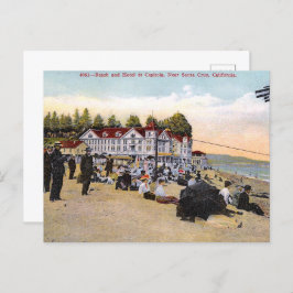 Cartão Postal De Festividades vintage_california_hotel_e_praia