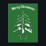 Cartão Postal De Festividades Vintage Carpentry Tools presentes de Natal<br><div class="desc">Cartão de Natal com ferramentas de carpintaria</div>