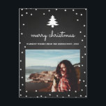 Cartão Postal De Festividades Vintage Chalkboard Felry Christmas | Foto da árvor<br><div class="desc">Vintage Chalkboard Felry Christmas | Foto da árvore</div>