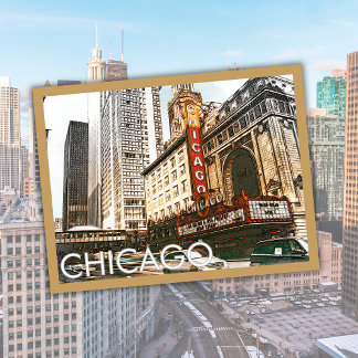 Cartão Postal De Festividades Vintage Chicago EUA America Illinois Viagem