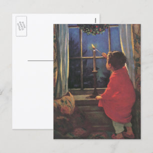Cartão Postal De Festividades Vintage Christmas Eve by Jessie Willcox Smith