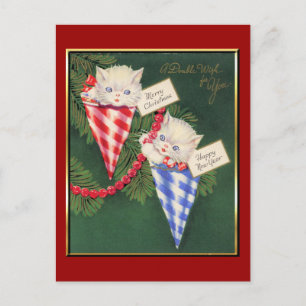 Cartão Postal De Festividades Vintage Christmas/New Year