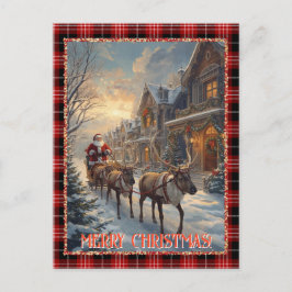 Cartão Postal De Festividades Vintage Christmas Santa Personalised Photo Classic
